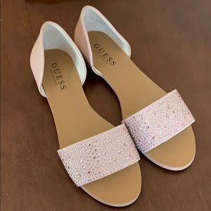 Guess sparkly flats size 6 worn once, with box